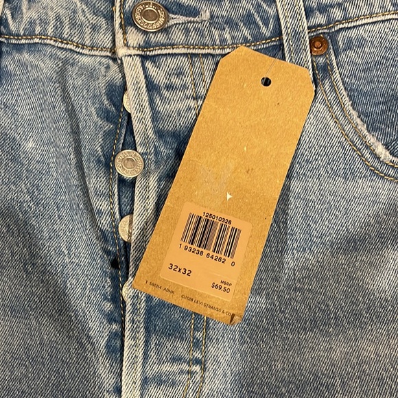 NWT Levi’s original 501 high rise straight leg 32x32 - Picture 2 of 4